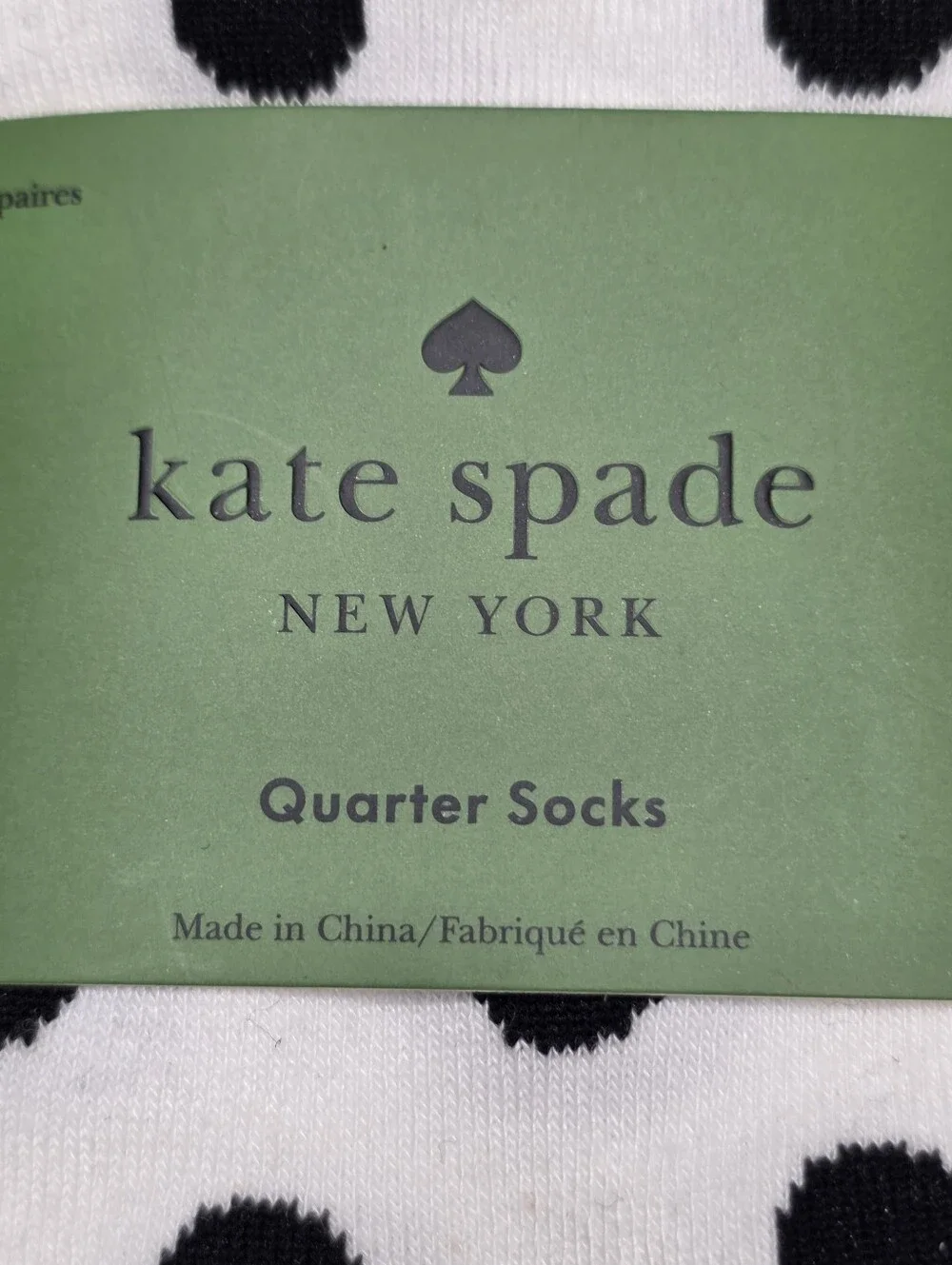 Kate Spade New York Quarter Socks 3 Pair Polka Dot Ladybug Red & Black One Size